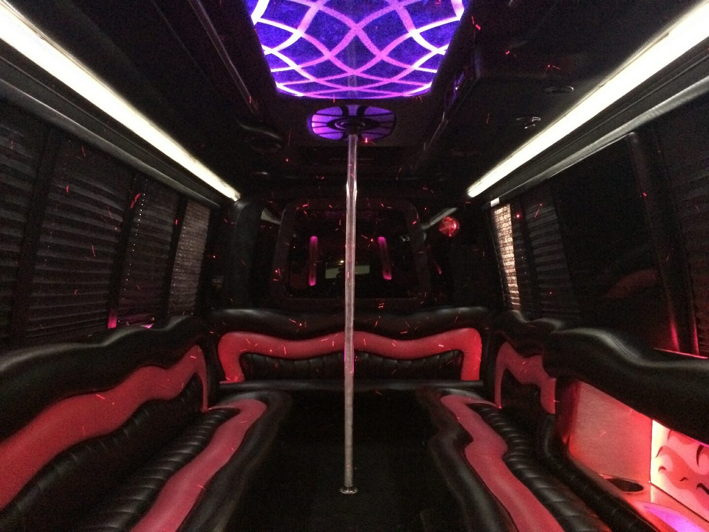 interior design of Party Bus 24 Pax