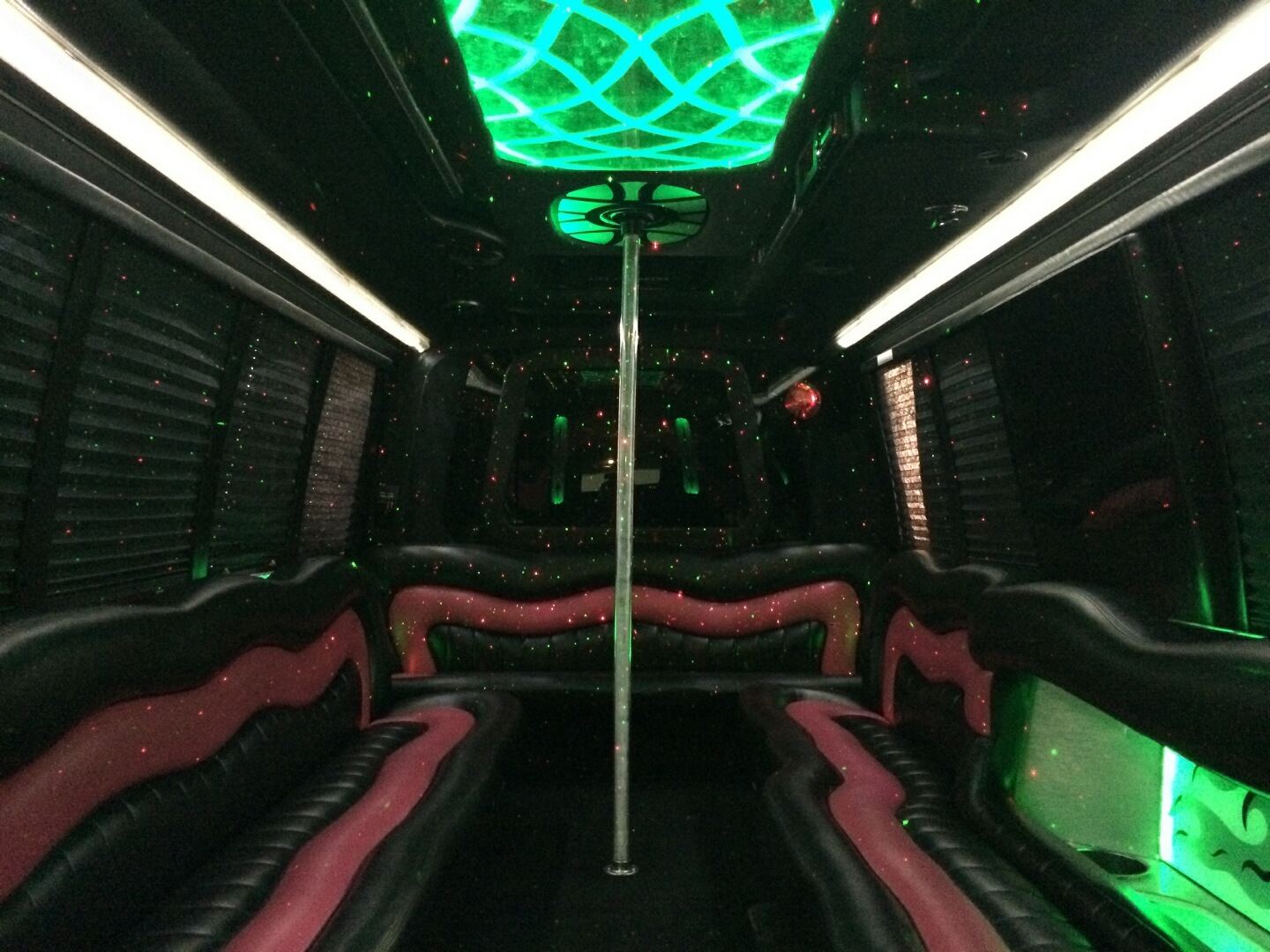 interior design of Party Bus 24 Pax