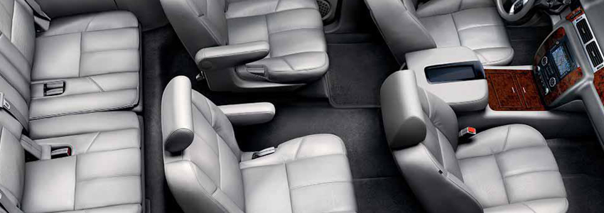Black SUV limo Seats